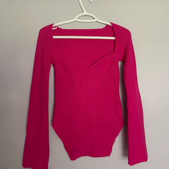 Soft Bell Sleeve Sweater with Sweetheart neckline - Picture 2 of 3
